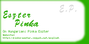 eszter pinka business card